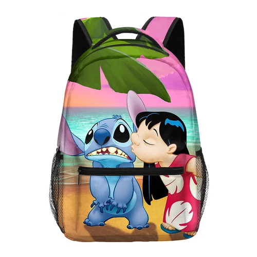 Cartoon Stitch School Backpack Laptop Bags Kids Handbag Travel Bag Teenagers Bag - Picture 21 of 56