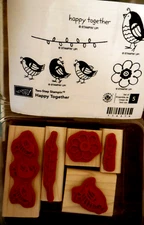 NEW Stampin Up HAPPY TOGETHER Stamps + Card + SU DSP + Embossing Folder + Bonus