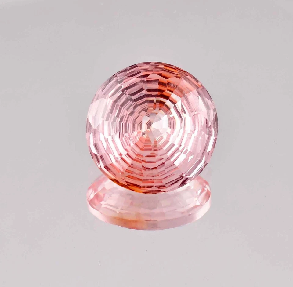 Piedra preciosa de esfalerita natural bicolor amarillo-naranja 18 X 18 mm 23,15 quilates certificada Foto 2 de 4