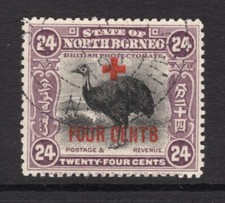 M17589 North Borneo/Sabah 1918 SG245 - 24c + 4c black & mauve.
