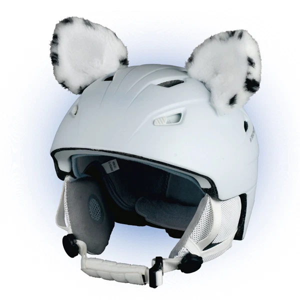 CRAZY EARS Helmohren Leopard für Helm Ohren Helmet Ears Skihelm Schneeleopard Ear Snow Ski