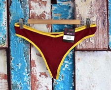 Women's NOBO No Boundaries Ribbed Cotton Thong Panties Underwear XXLARGE Red NEW