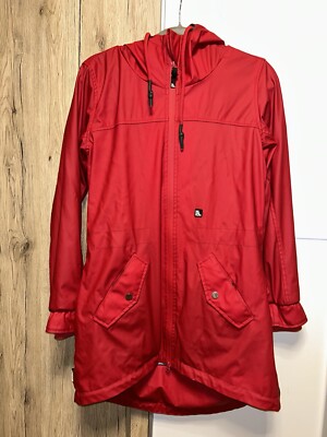 Alife and Kickin AudreyAK Regenmantel XS Fiesta Rot   sehr guter Zustand