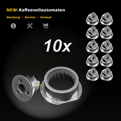 10x Premium Mahlkegel Mahlring Mahlscheiben zu Saeco Jura Nivona Miele Mahlwerk