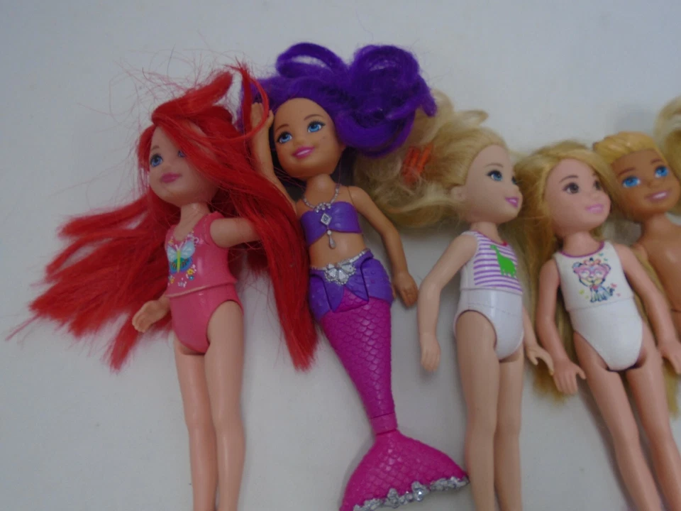 lote de 6 muñecas Kelly and Friends niño sirena desnudo y par zapatos 2014-2017 Foto 3 de 4