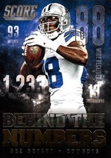 2014 Score Behind The Numbers Gold #BN14 Dez Bryant Cowboys