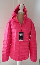 Cmp Feel Warm Flock Ladies Pink Hooded Puffer Jacket Size Xl Bnwt Rrp £89