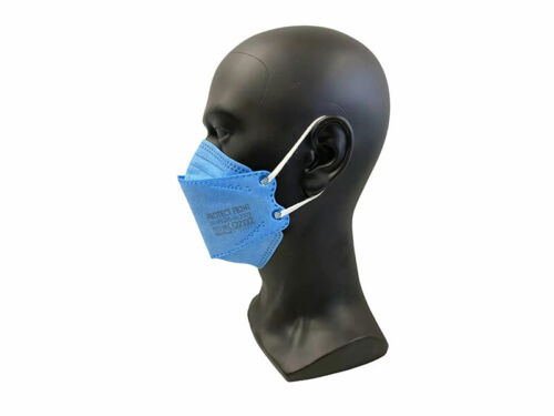 10 Stk. FFP2 Maske Mundschutz "Fischform" blau medizinisch (MC-28) - Bild 1 von 5