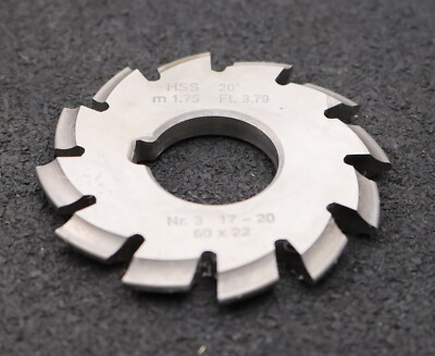 DOLD Zahnformfräser m= 1,75mm No. 3 für Z= 17-20 EGW 20° gear profile cutter