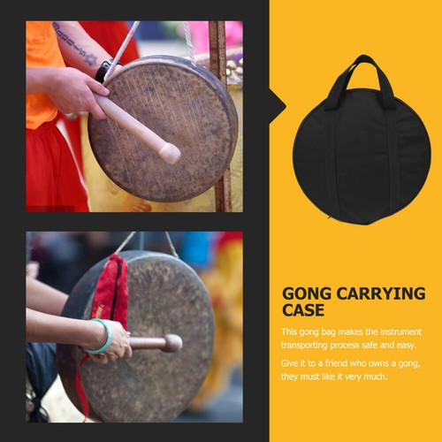 1PC Gong Bag Cross- Body Gong Bag Instrument Carrier Instrument Pouch Black - Picture 10 of 12
