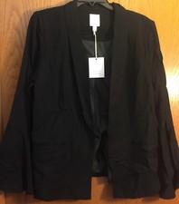 NWT LC Lauren Conrad Black Fully Lined Career Blazer Jacket Size 2 Retail 64