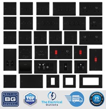 BG Nexus Metal Matt Black Switches & Sockets Decorative Black Rocker Full Range