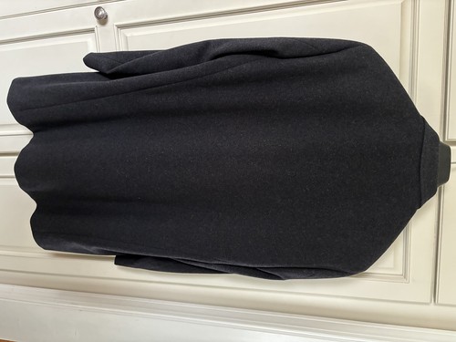 Jil Sander Navy Wool Classic Coat Size 48 - Picture 3 of 5