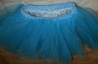 EUC AQUA BLUE TULLE TUTU SKIRT PUFFY SHEER LAYER LIGHT BLUE SATIN SLIP COSTUME — photo 4