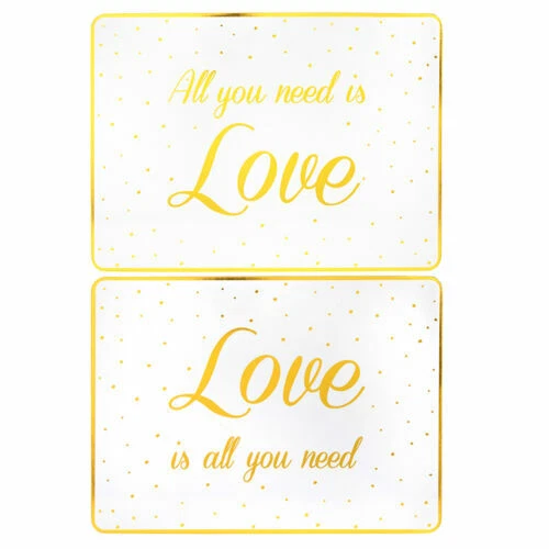 Set di 4 tovagliette all'americana con motivo floreale a cuore rosso, tovagliette, decorazione per la tavola delle feste, 45,7 x 30,5 cm