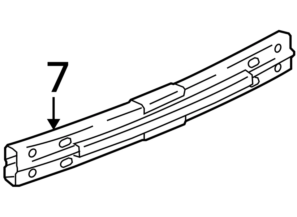 2002-2007 Saturn Vue Rear Bumper Reinforcement F2FBG - Image 3 of 3