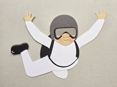 Sky Diver. Scrapbook, Card Making Paper Piecing