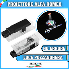 2 PROIETTORI SPORTELLO LOGO CON SCRITTA LUCI LED PORTIERA ALFA ROMEO GIULIETTA