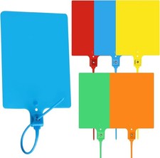 100 PCS Waterproof Plastic Tags Large Plastic Shipping Tags with Wire Cable