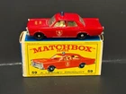 Matchbox Lesney #59C-1 - 1966 Ford Galaxie Fire Chief Car w/ Original Type E Box