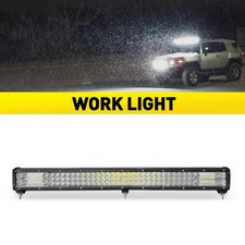 28 Inch LED Work Light Bar Flood Spot + Mounting Bracket Screw Set SUV ATV Truck
