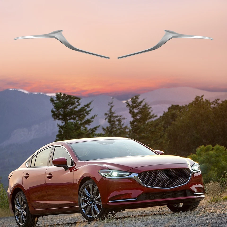 Pair Driver&Passenger Side Grille Molding Grille Trim Set?For 2018-2021 Mazda 6 Foto 3 de 4