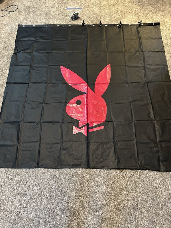 Playboy Shower Curtain With Playboy Rings