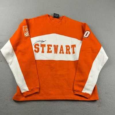 Tony Stewart Sweatshirt Mens XL Orange Cotton 20 Chase Car Racing Pullover Thick