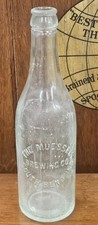 Vintage Aqua Muessel Brewing Company Beer Bot...