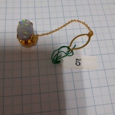 Fermacravatta fermacravatta in oro 18 carati opale unisex nuova 5 mm dal...