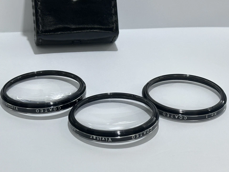 Vivitar 55 mm Threaded Close-Up Lens Set No.1 , 2 , 4 with Case Made in Japan - Image 4 of 4