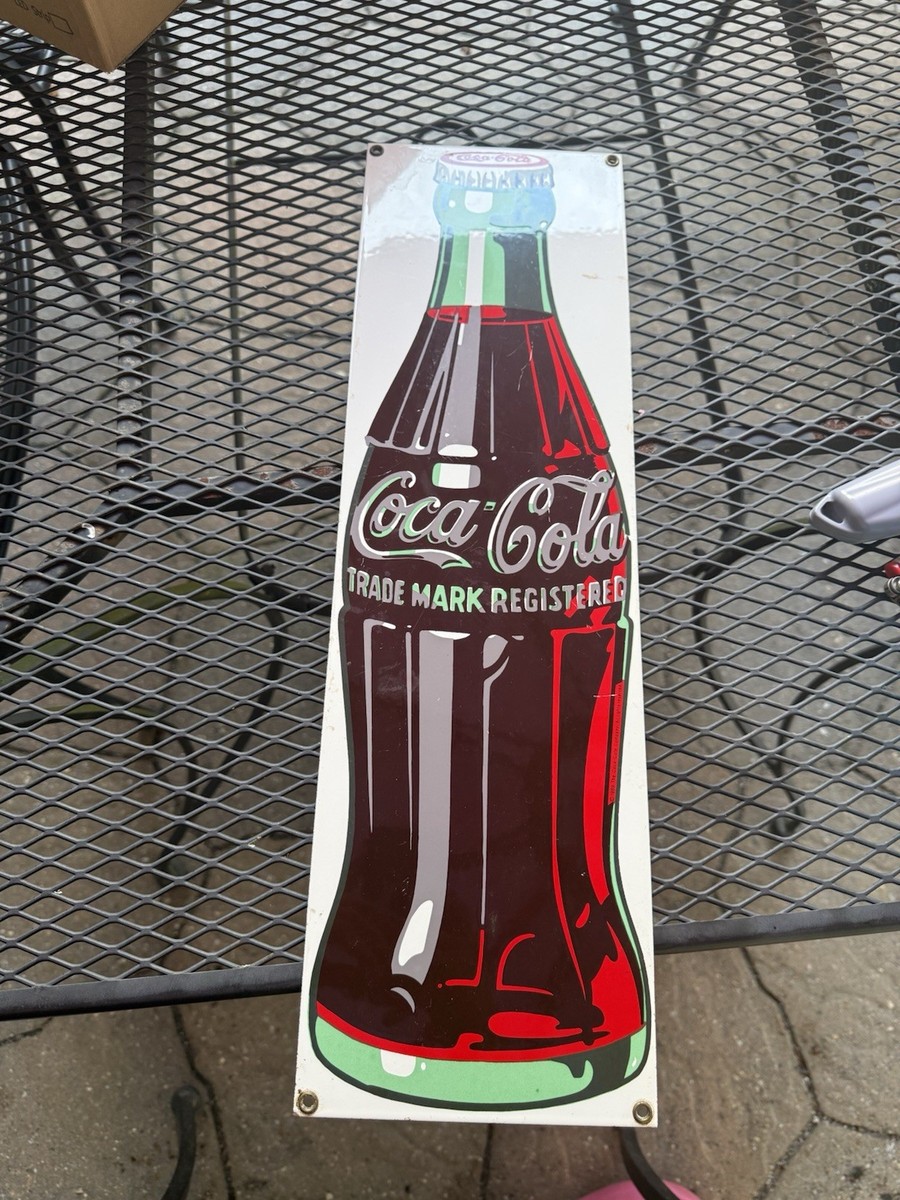 昭和レトロ コカ・コーラ 大型看板 Coca-Cola 年代物 大90㎝x90