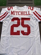 Elijah Mitchell Autographed Signed XL Custom 49ers Jersey-Beckett Witnessed