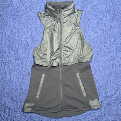 Lululemon Kanto Catch Me Hooded Vest Jacket Women's 6 Black Gray Zip Pockets