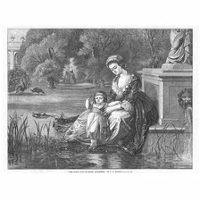 PHILIP RICHARD MORRIS The Happy Days of Marie Antoinette - Antique Print 1870