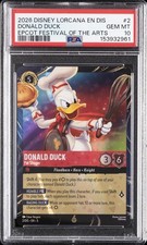 2026 DISNEY LORCANA EN DIS-MAGICAL PLACES PROMO DONALD DUCK - PIE SLINGER PSA 10