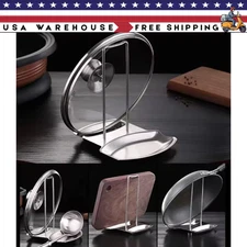 1Pcs Kitchen Accessories Stainless Steel Pot Lid Shelf Kitchen fit Organizer Pan