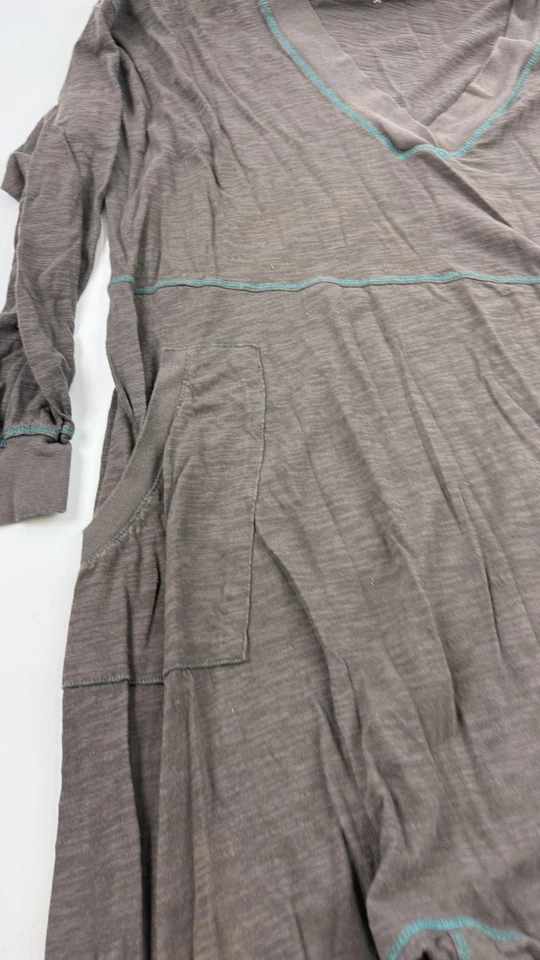 Mono Natural Life para mujer gris medio manga larga cuello en V salón Foto 2 de 4