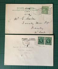 GV commercial postcards x2 LEEDS 1915 & 1936  Rag Traders