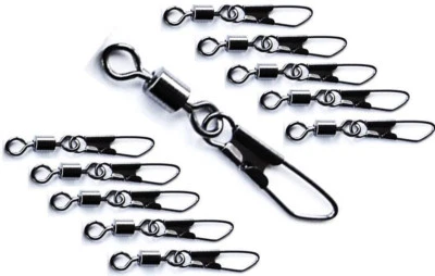 TJR TACKLE 25 Gr.8 Sicherheitsdruckknopf Schwenkel zum Angeln Tackle Gewichte Clips Kwik Haken Links