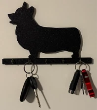 Choose Your Color - Corgi Key Chain Holder, Rack, Dog, Wall Mount 3D Printed