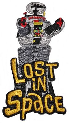 Lost In Space Robby Robot Logo 4'' Tall Embroidered Iron On Patch