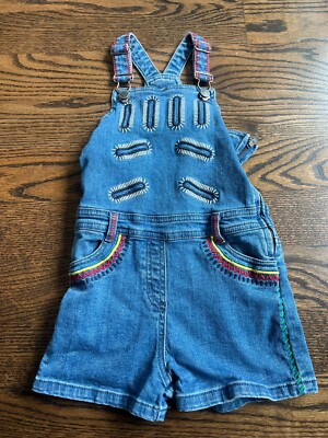 New Stella McCartney Girls Rainbow Short overalls size