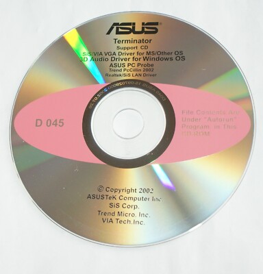 Asus Terminator Mk1 AMD Treiberhandbuch & Dienstprogramme CD-ROM