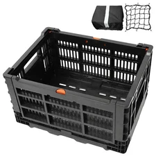 YEEGO Bike Foldable Rear Basket, Rear Bicycle Rack, Ebike Storage Basket