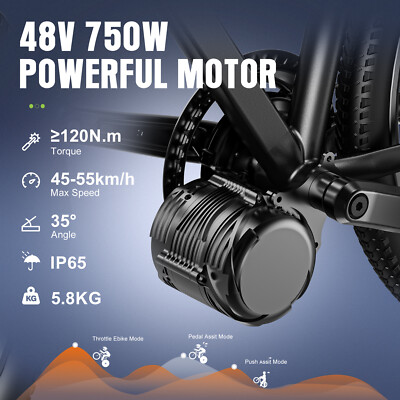 48V 750W TONGSHENG TSDZ8 Mid Motor Kit DIY Electric Bike