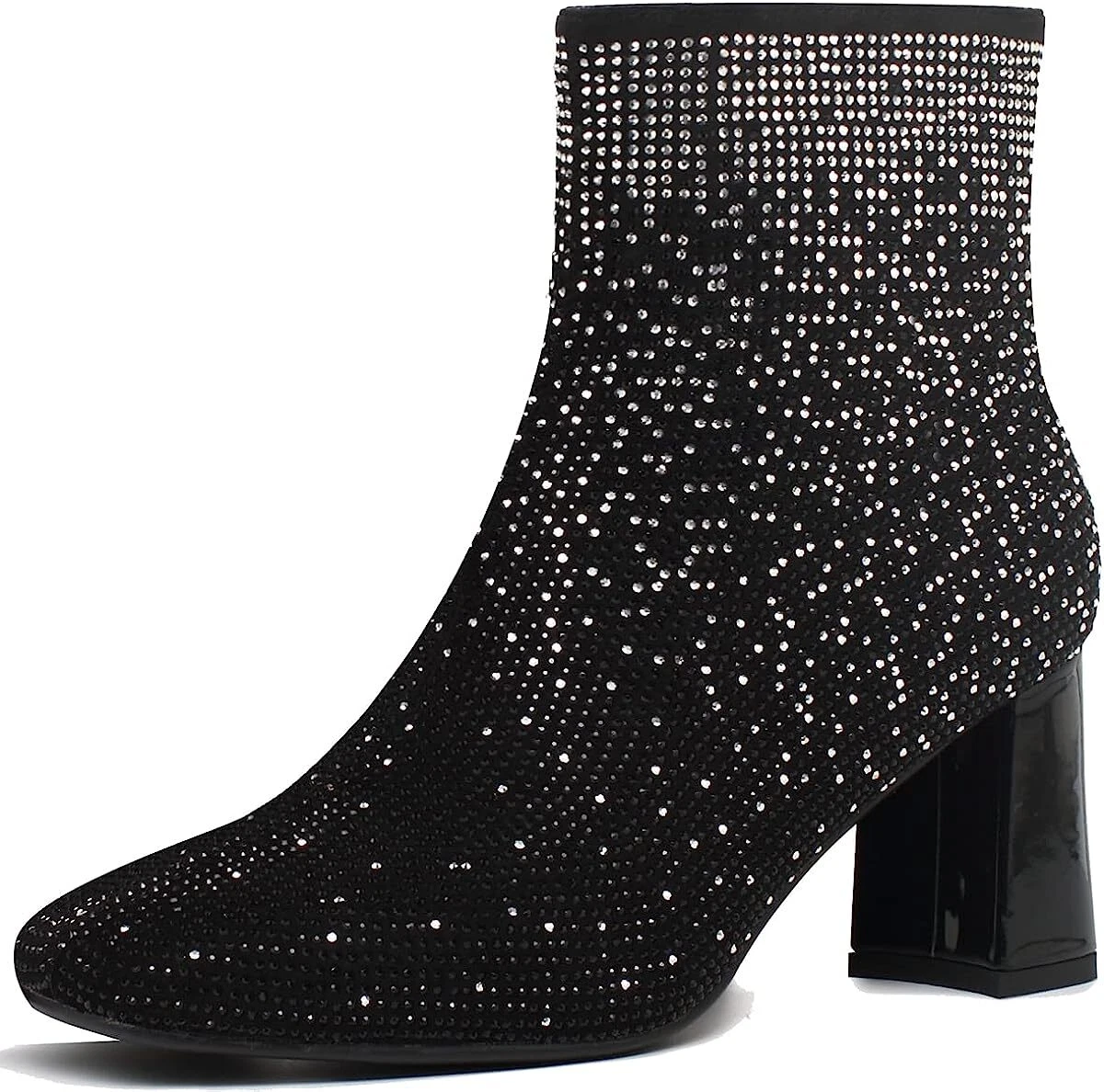 Glitter chunky boots sale