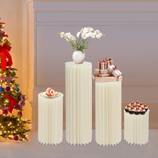 4PCS Foldable Cardboard Centerpiece Display Cylinder Flowers Stand Party Decor