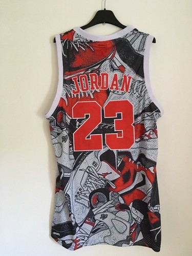 Canotta nba basket scarpe Chicago Bulls jersey Michael Jordan maglia S/M/L/XL/2X - Imagen 3 de 3