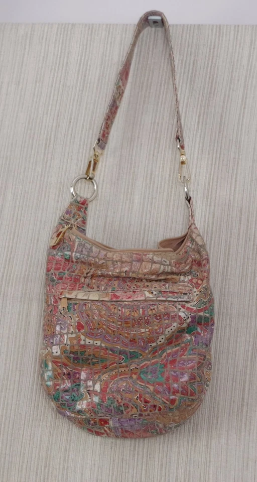 Pinky Multicolor Cuero Bolso de Hombro Monedero 10"x 12"x 3" Foto 2 de 3